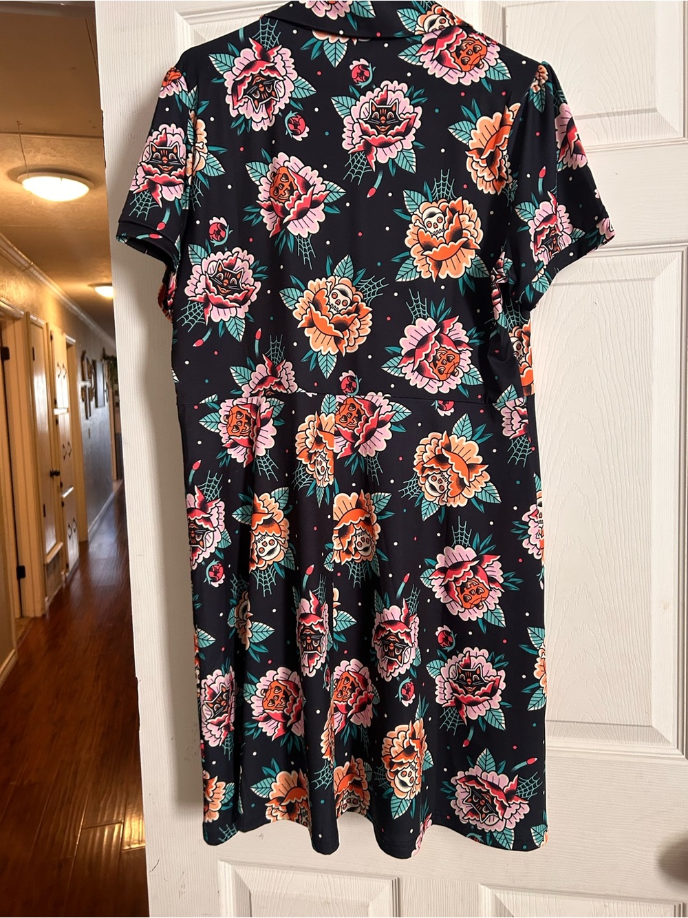 Sourpuss Clothing Floral Halloween Rosie Dress - Picture 3 of 3